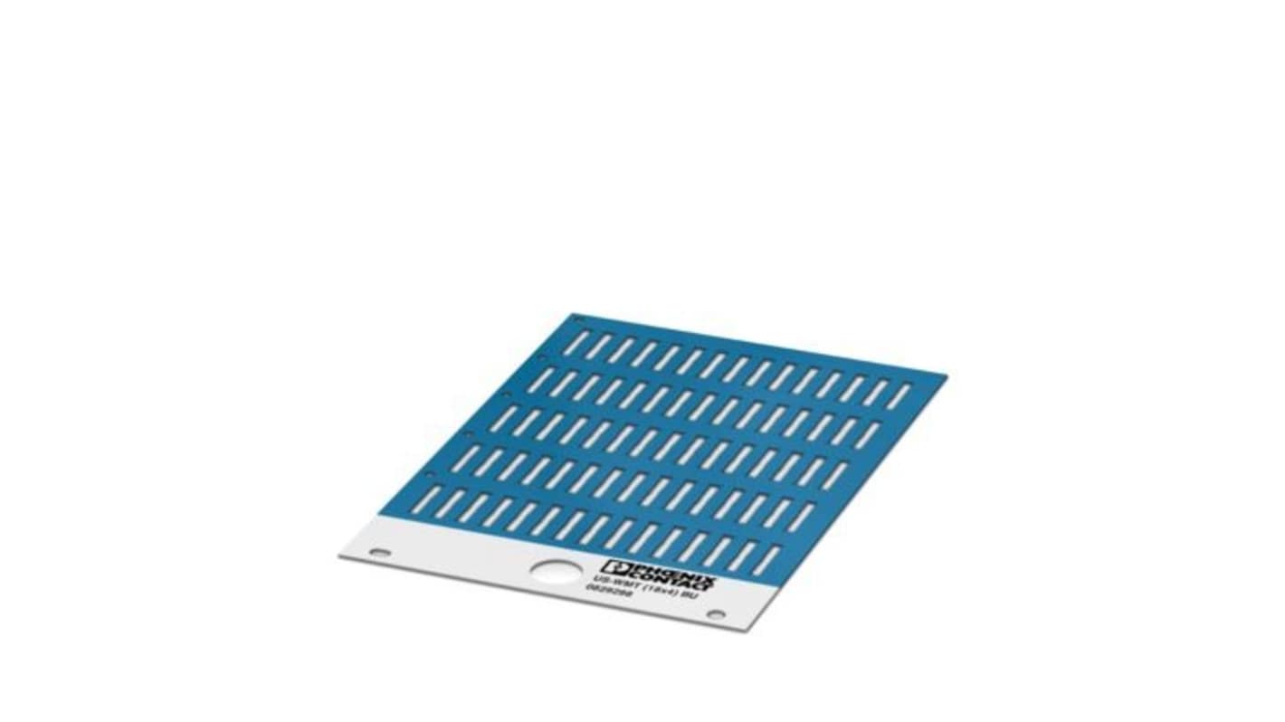 Phoenix Contact US-WMT Cable Binder Cable Marker, Blue, Pre-printed "Unlabeled", 0.6 → 22mm Cable, for Conductor
