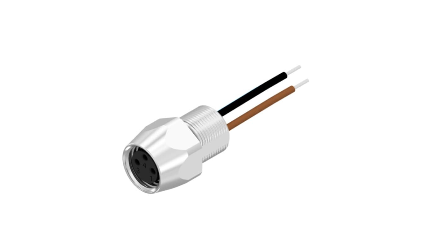 CONEC M8圆形连接器插座, 3芯, 面板安装, IP67, SAL-8系列