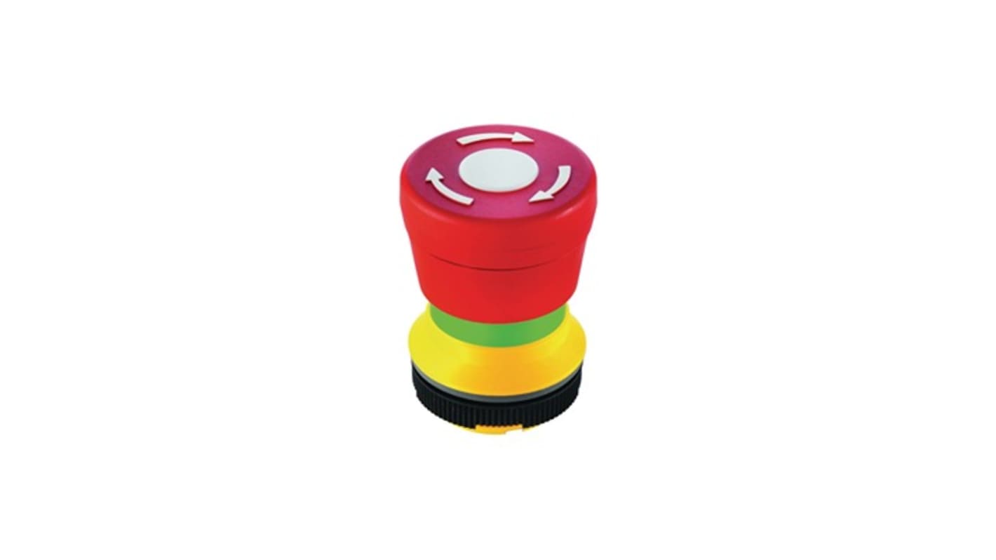 RAFI RAFIX 22 FS Series Latching Emergency Stop Push Button, PCB, 22.3mm Cutout, DPST, IP65