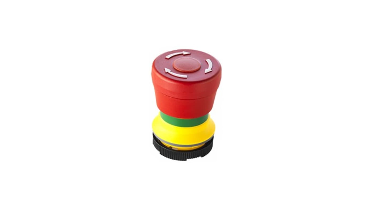 RAFI RAFIX 22 FS Series Latching Emergency Stop Push Button, PCB, 22.3mm Cutout, DPST, IP65