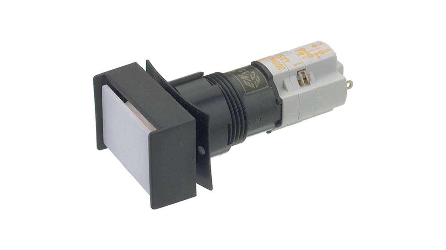 RAFI LUMOTAST 75 Series Illuminated Illuminated Push Button Switch, Latching, Through Hole, 16.2mm Cutout, 1 NC + 1 NO,