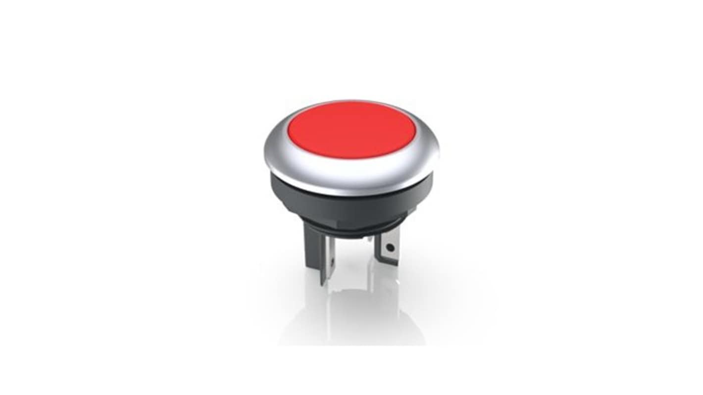 RAFI LUMOTAST 16 Series Illuminated Illuminated Push Button Switch, Momentary, Through Hole, 16.2mm Cutout, 1 NO, White