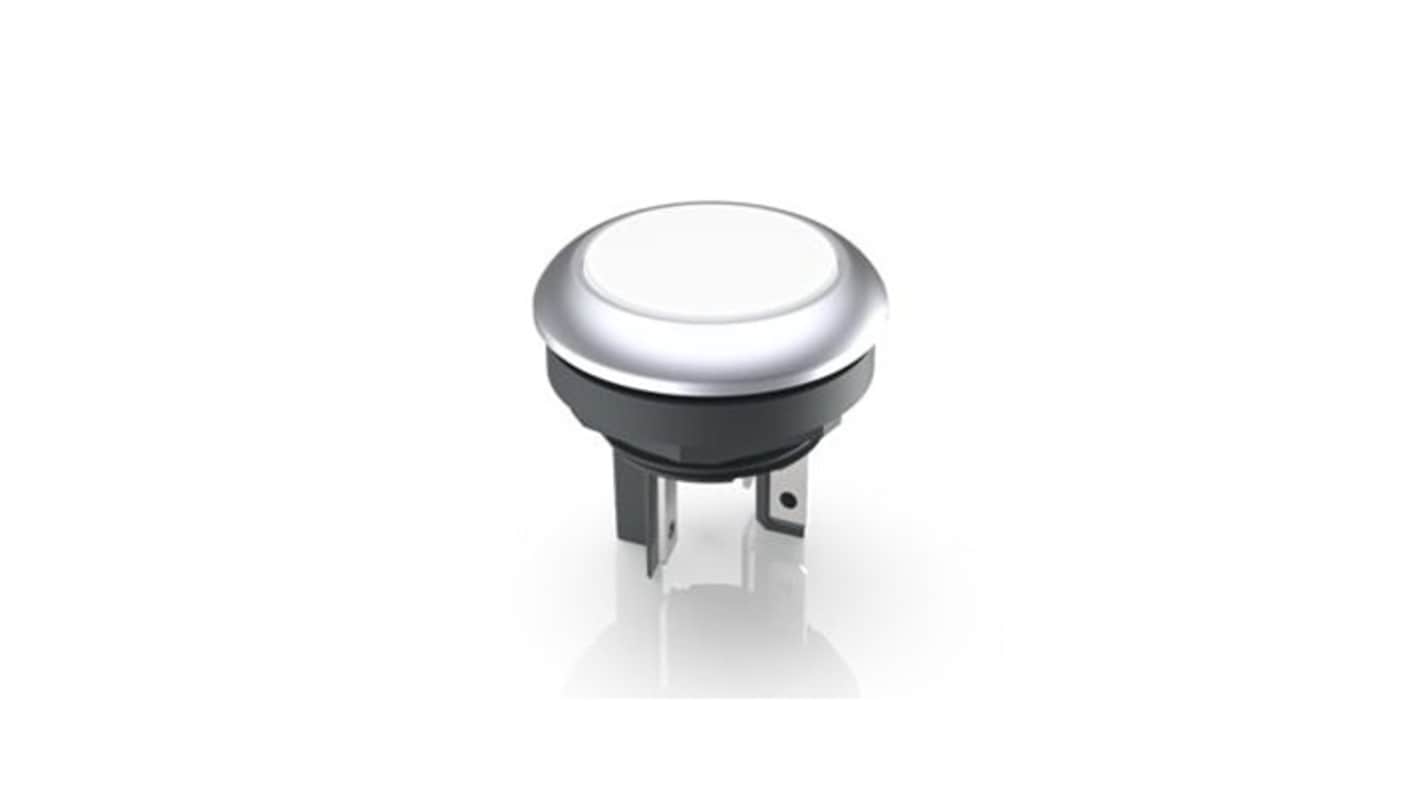 RAFI LUMOTAST 16 Series Illuminated Illuminated Push Button Switch, Momentary, Through Hole, 16.2mm Cutout, 1 NO, White
