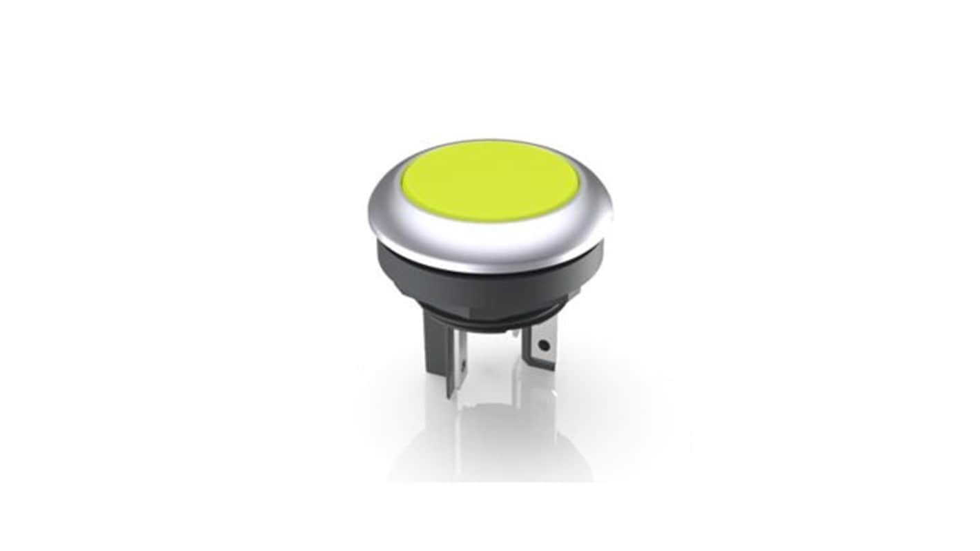 RAFI LUMOTAST 16 Series Illuminated Illuminated Push Button Switch, Momentary, Through Hole, 16.2mm Cutout, 1 NO, White