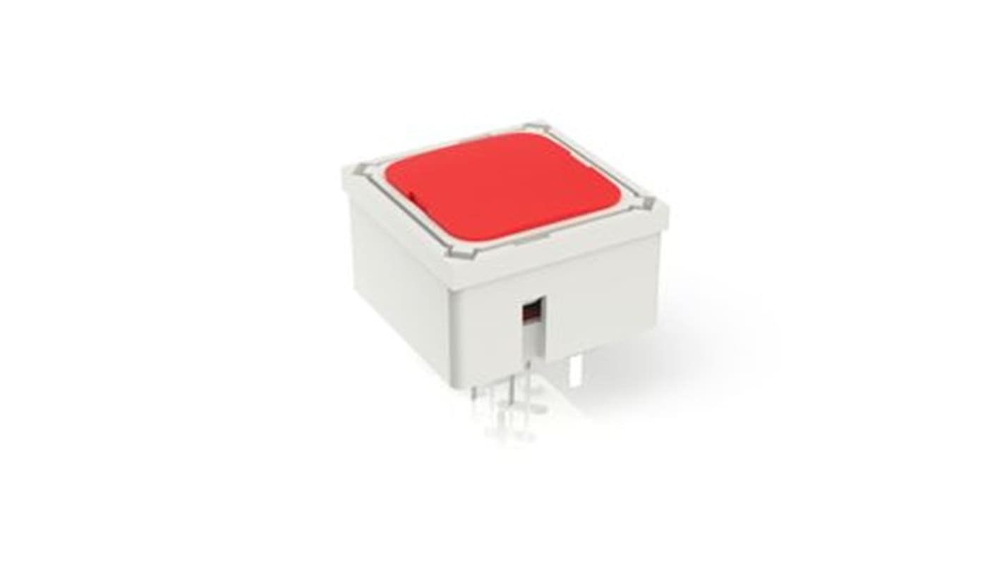 RAFI Red Tactile Switch, 1NO 250mA 15mm PCB