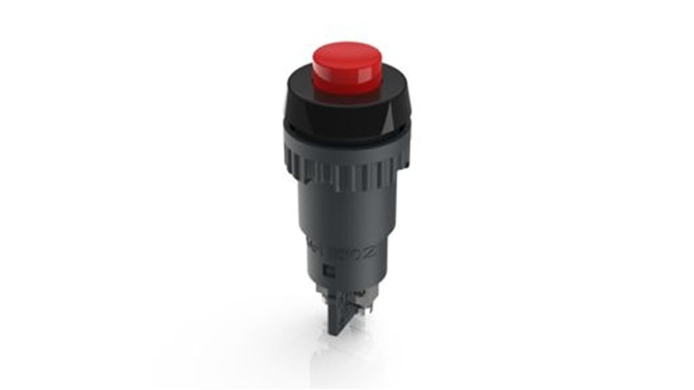 RAFI 1.10 Series Illuminated Push Button Switch, Momentary, Through Hole, 16.2mm Cutout, 1 NO, 250V, IP40, IP65