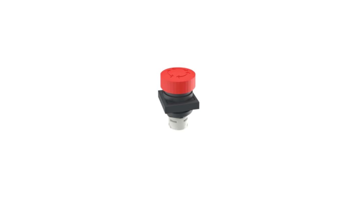 RAFI Φ16.2mm急停按钮, PCB安装, 250V, IP65, 闭锁