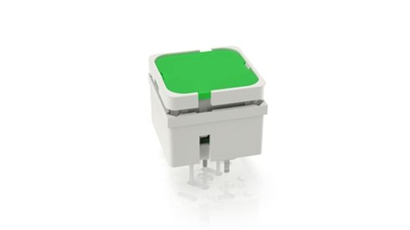 RAFI Green Tactile Switch, 1NO 100mA 15mm Panel Mount