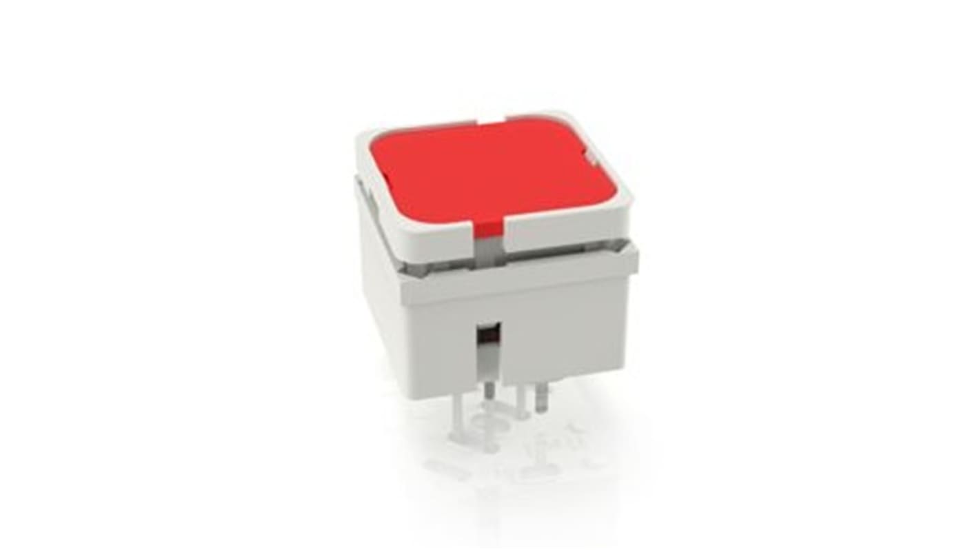 RAFI Red Tactile Switch, 1NO 100mA 15mm Panel Mount