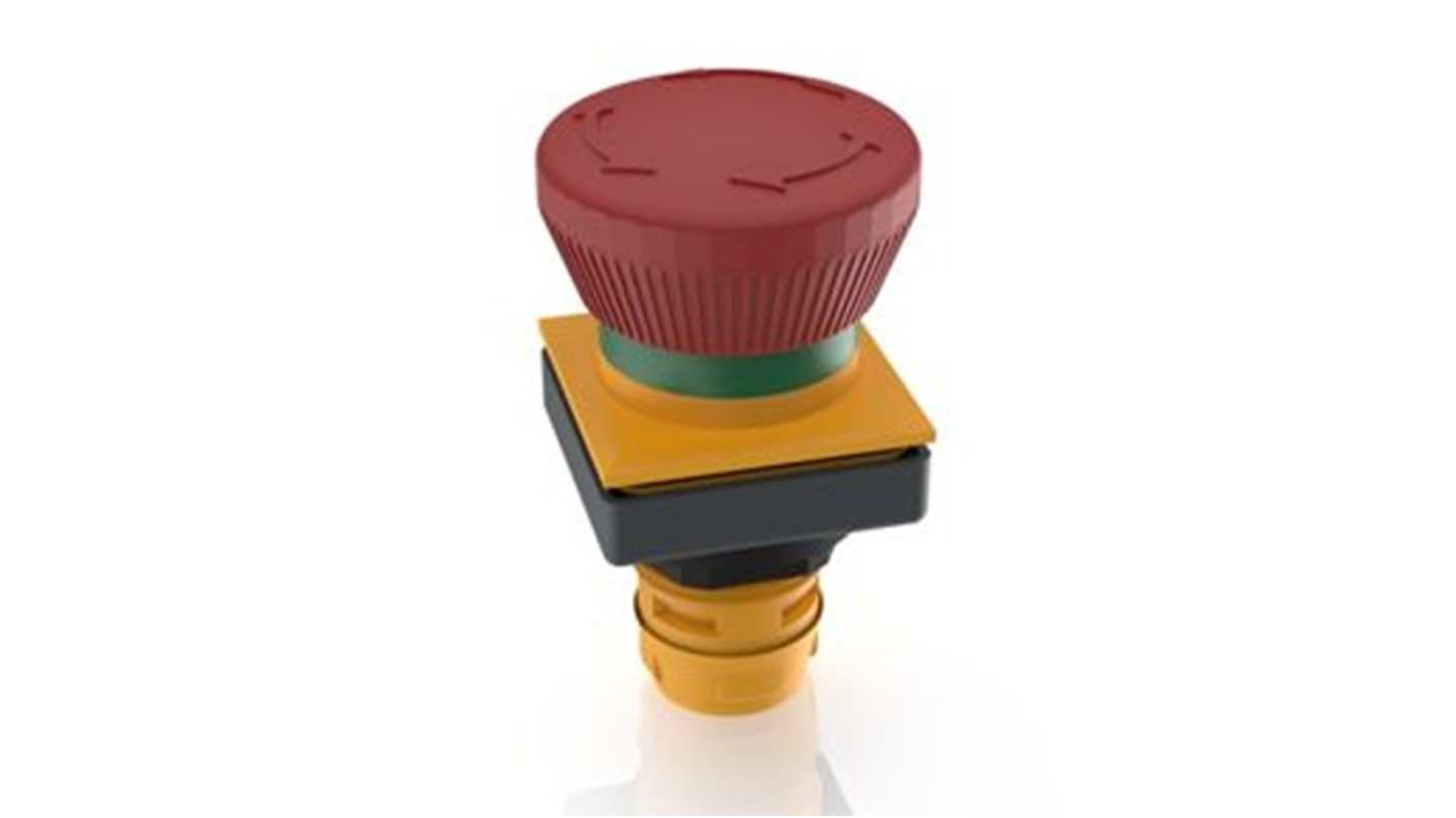 RAFI Φ23.1mm急停按钮, PCB安装, 250V, IP65, 闭锁