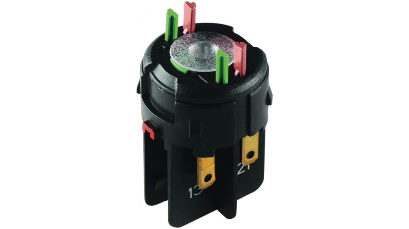 RAFI RAFIX 16 Series Contact Block for Use with Plug In Distributor, 250V ac, 1NO, SPST