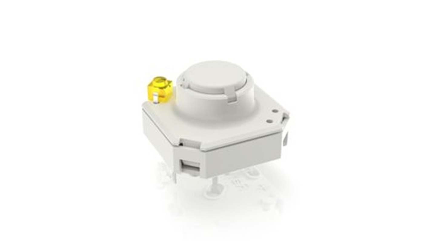 RAFI White Tactile Switch, 1NO 250mA 15mm Panel Mount