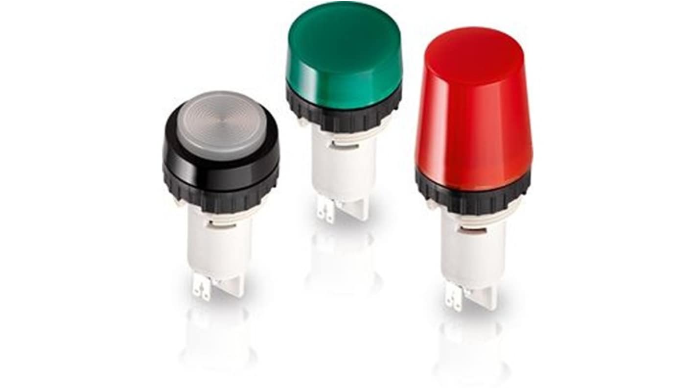 RAFI White Round Push Button Lens for Use with Signalling Systems