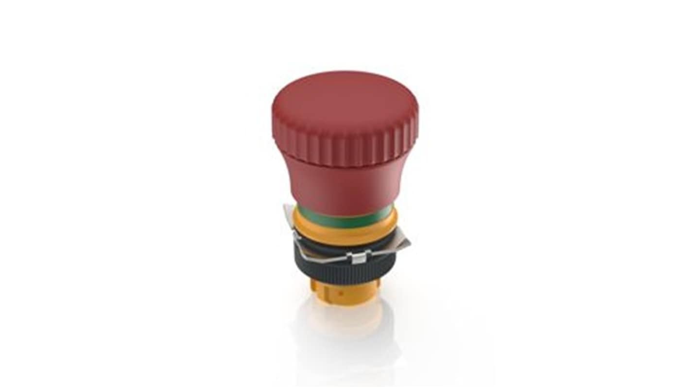 RAFI Φ22.3mm急停按钮, PCB安装, 400V, IP65, 闭锁