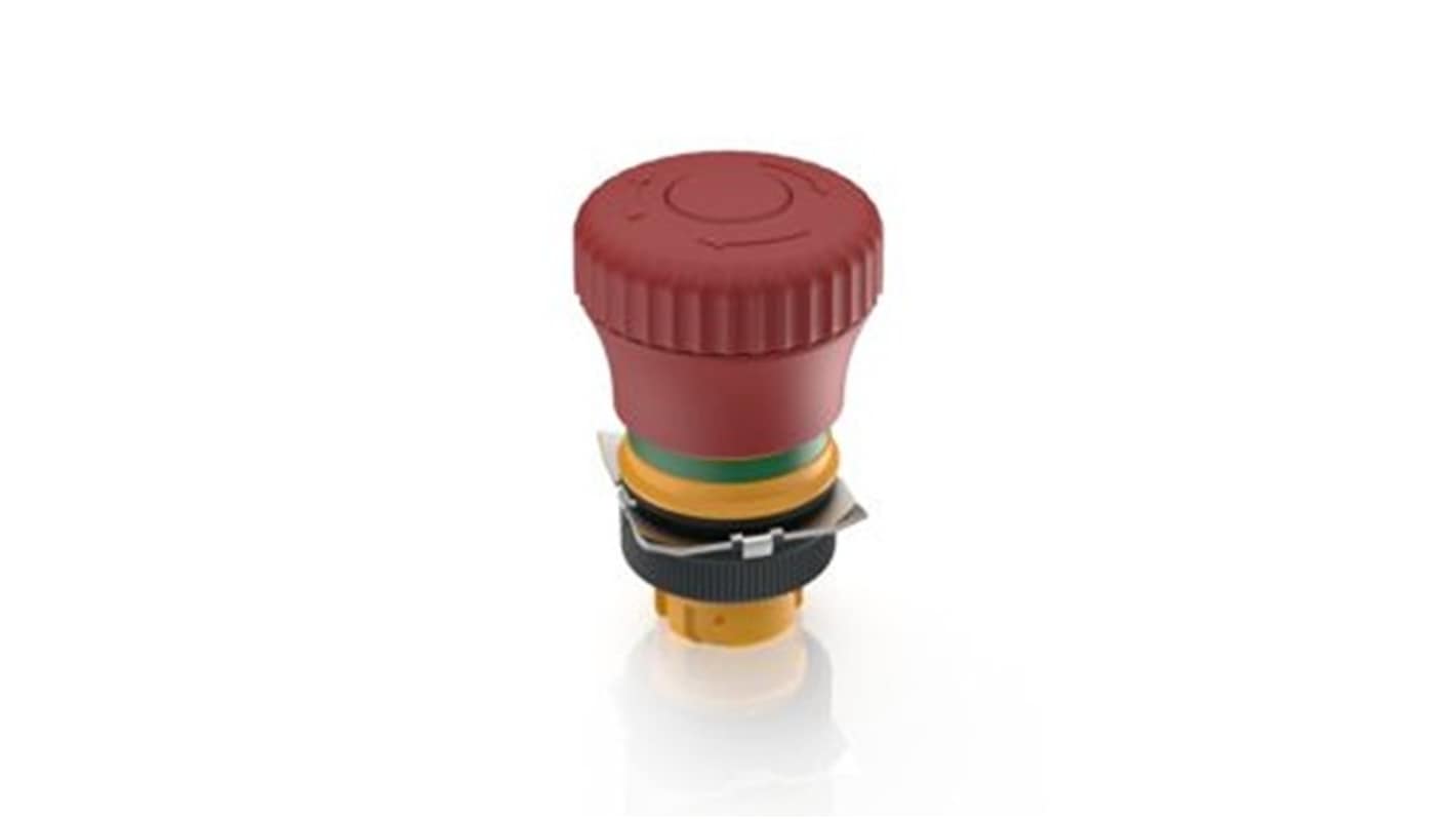 RAFI Φ22.3mm急停按钮, PCB安装, 400V, IP65, 闭锁