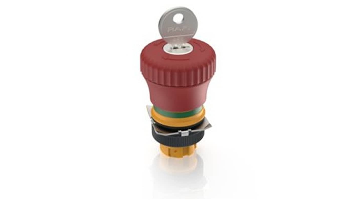 RAFI RAFIX 22 QR Series Latching Emergency Stop Push Button, PCB, 22.3mm Cutout, IP65