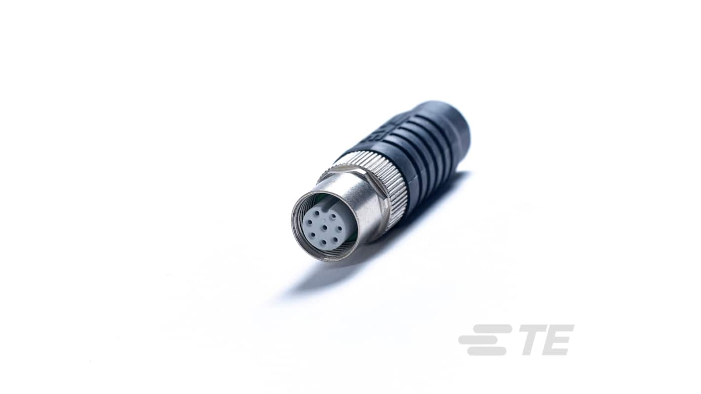TE Connectivity Industrial Circular Connectors, 8 Contacts, Cable Mount, 16 mm Connector, Socket, Female, IP67, 28234
