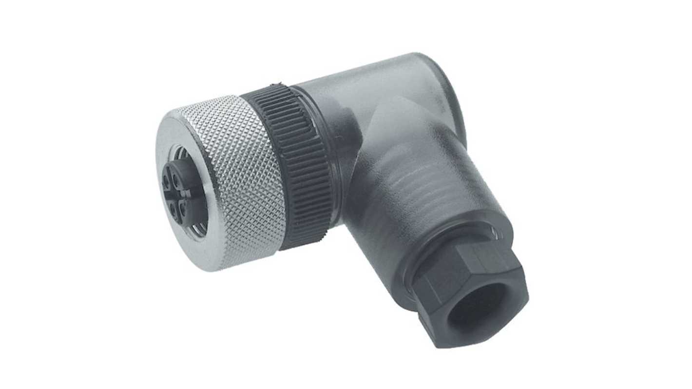 Hirschmann Industrial Circular Connectors, 4 Contacts, Cable Mount, M12 Connector, Socket, Female, IP67, E Series Series