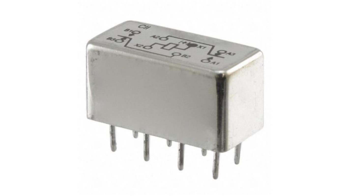 TE Connectivity HFW Series Electromechanical Interface Relay, PCB Mount, 26.5V dc Coil, DPDT, 2-Pole, 2A Load