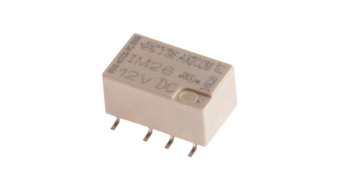 TE Connectivity IM46 Series Electromechanical Interface Relay, Surface Mount, 12V dc Coil, DPDT, 2-Pole, 2A Load