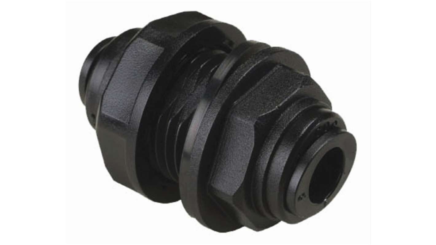RS PRO Bulkhead Tube-to-Tube Adaptor, Push In 4 mm to Push In 4 mm, Push-in Connection Style