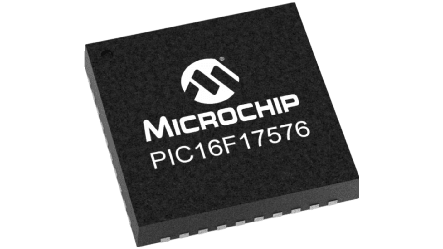 Microchip, 8bit PIC, PIC16F Microcontroller, 32MHz, 28 kB Flash, 40-Pin QFN