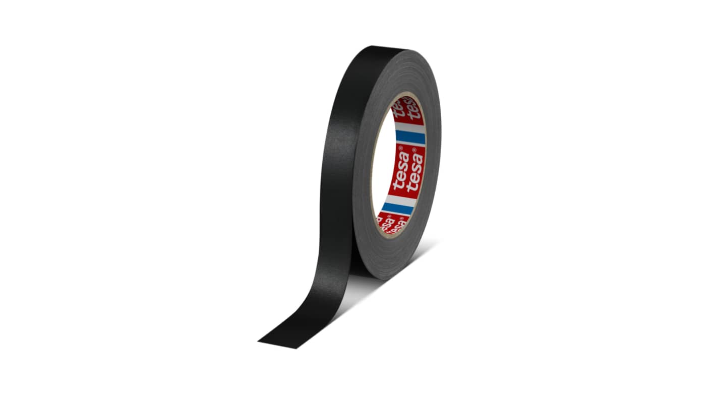 Tesa 04651-00008-00 Cloth Tape, 25m x 19mm, Yellow, Acrylic Coated Finish