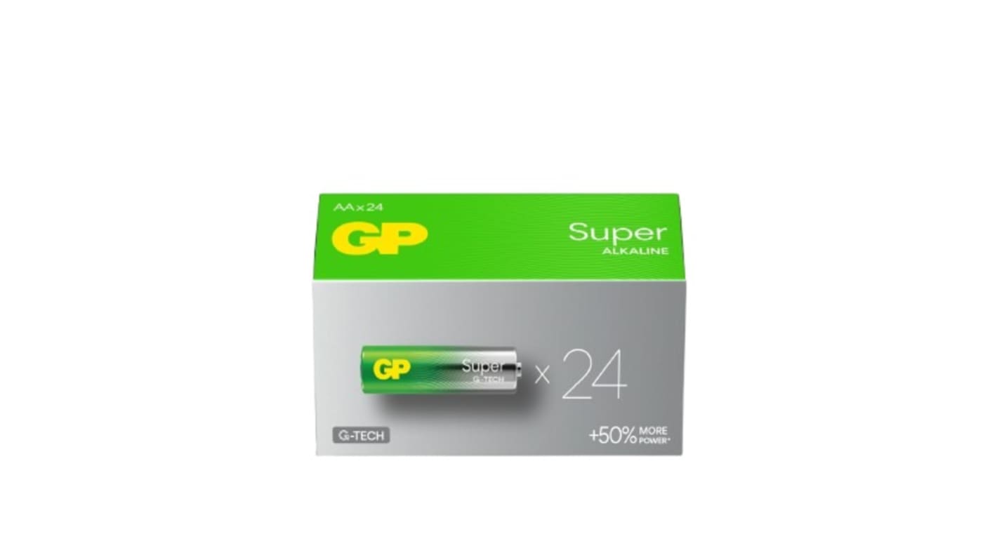 Gp Batteries GP Batteries Super Alkaline Alkaline Manganese Dioxide AA Battery 1.5V