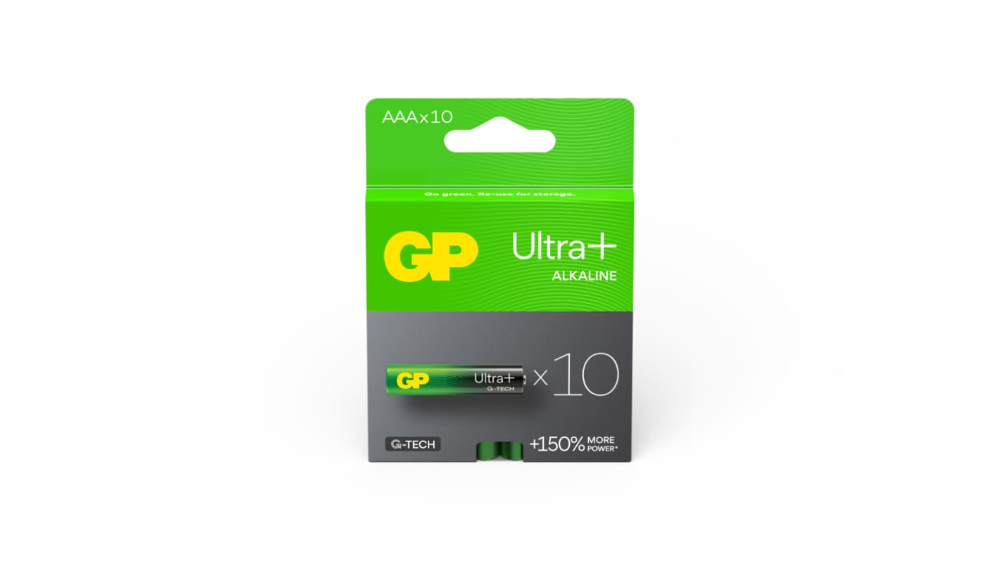 Gp Batteries GP Batteries Ultra Plus Alkaline Manganese Dioxide AAA Batteries 1.5V