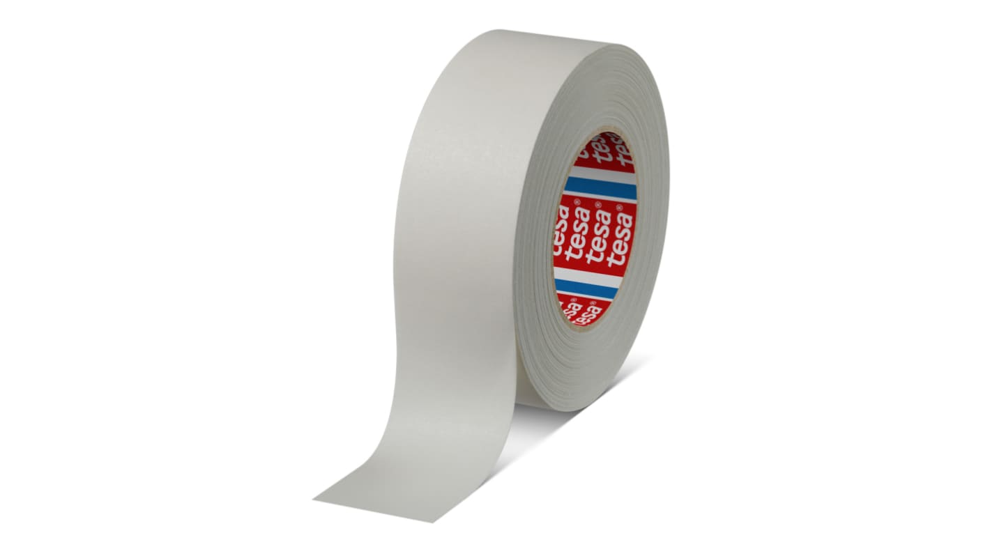 Tesa 04671-00001-00 White Acrylic Coated Gaffa Tape, 50mm x 50m, 0.28mm Thick