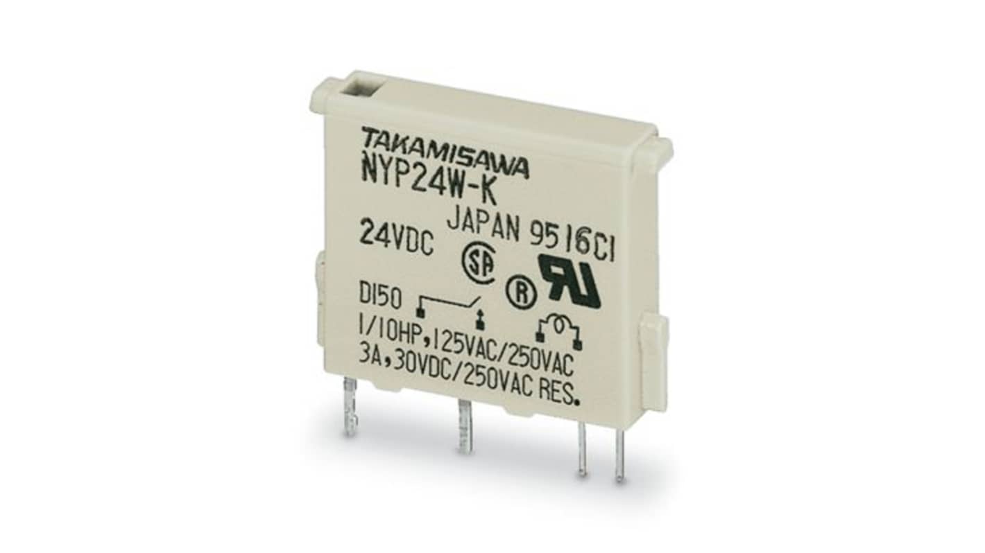 Phoenix Contact Plug In Power Relay, 24V dc Coil, 1mA Switching Current, SPST