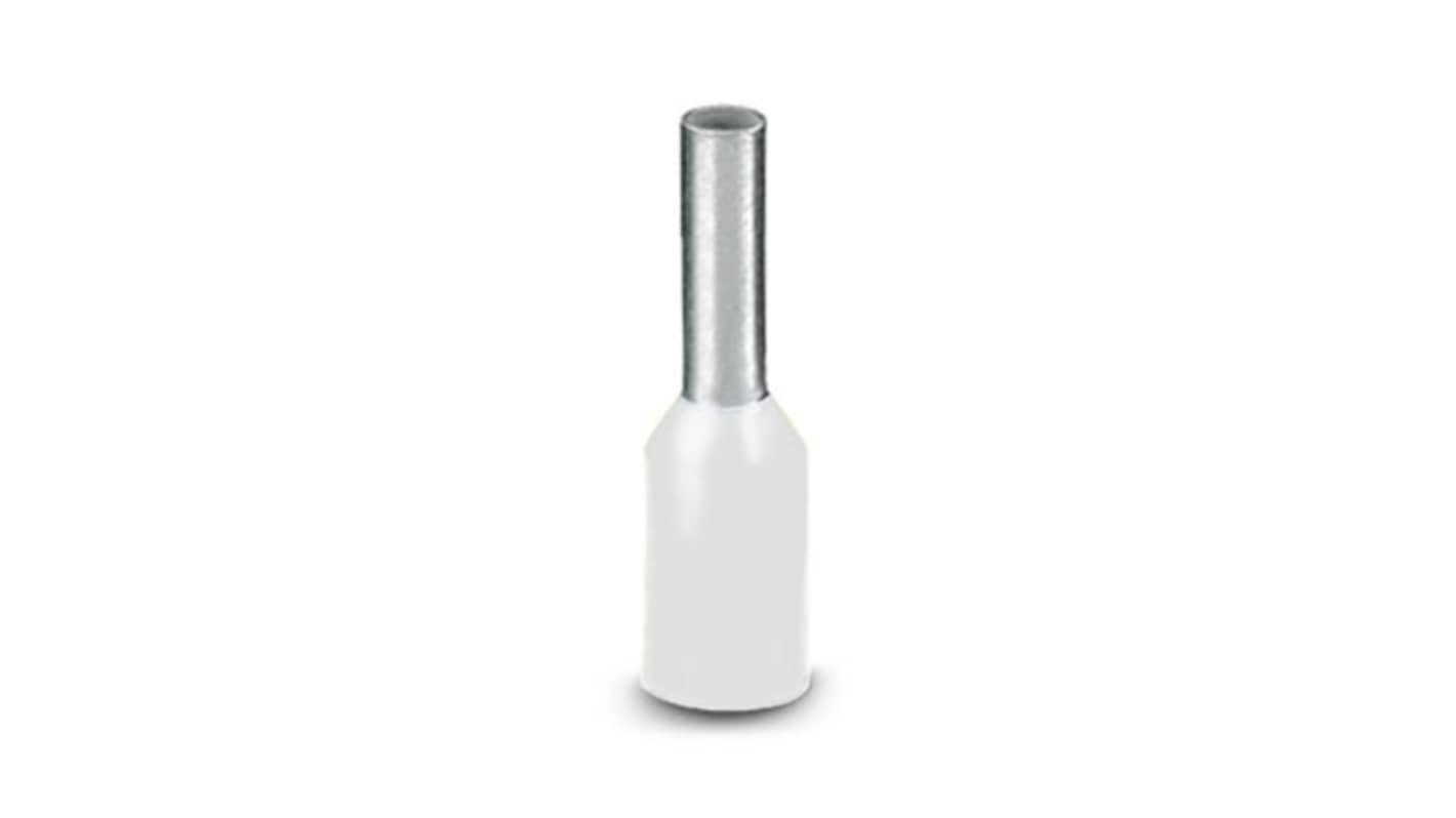 Phoenix Contact Insulated Ferrule, 6mm Pin Length, 1.3mm Pin Diameter, White