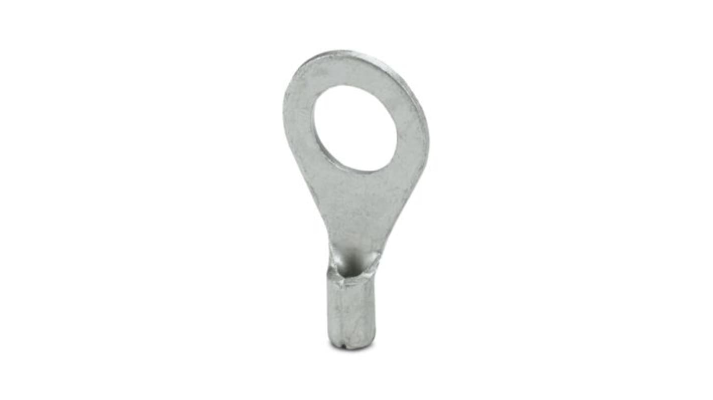 Phoenix Contact Uninsulated Ring Terminal, M6mm Stud Size, Silver