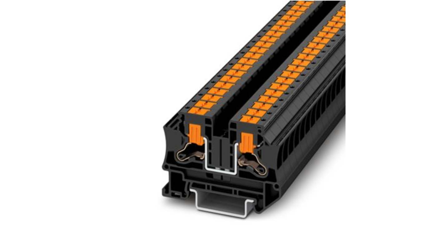 Phoenix Contact 1291906 Black, 6mm², 1-Level, Push In Termination