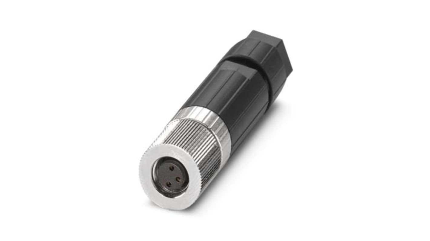 Phoenix Contact Industrial Circular Connectors, 3 Contacts, Cable Mount, M8 Connector, Socket, Female, IP65, IP67, SACC