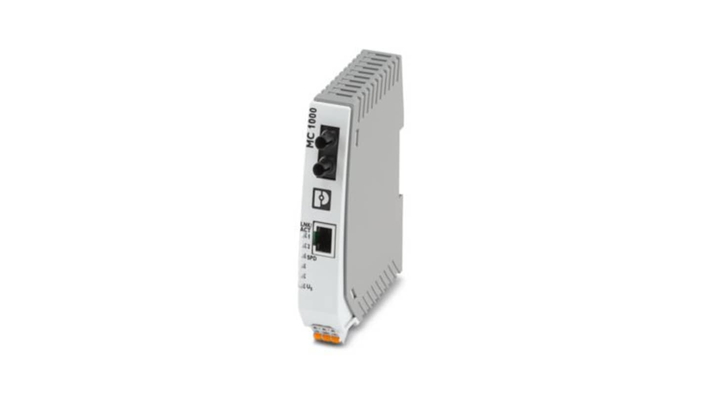 Phoenix Contact RJ45 Media Converter, Multi Mode, 10 → 100Mbit/s, Multi Mode