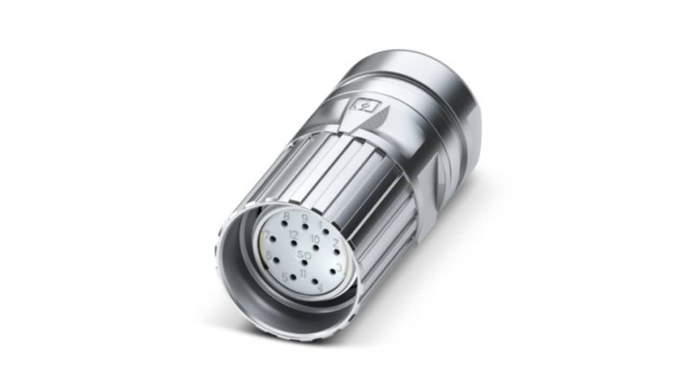 Phoenix Contact Circular Connectors, 12 Contacts, Cable Mount, M23 Connector, Plug, Male, IP67, CA Series