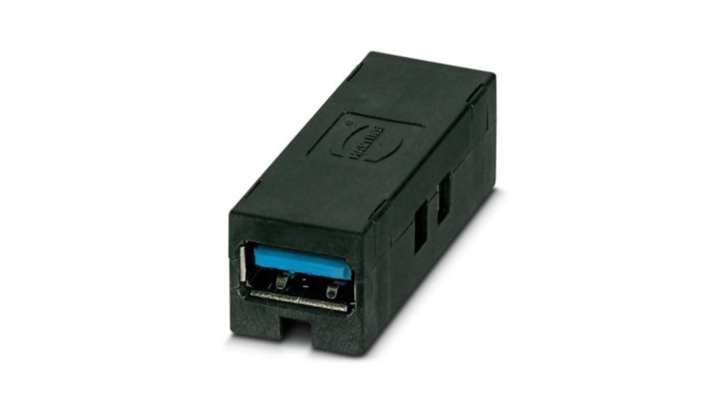 Conector USB Phoenix Contact 1055554, Hembra/Hembra, Recto IP20, Versión USB 3.0