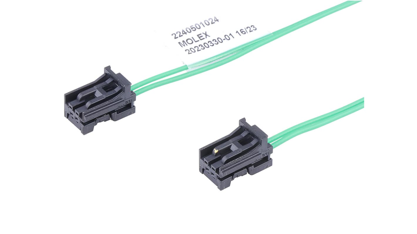 Molex 2 Way Female Crimped Terminal to 2 Way Female Crimped Terminal Wire to Board Cable Assembly, 150mm