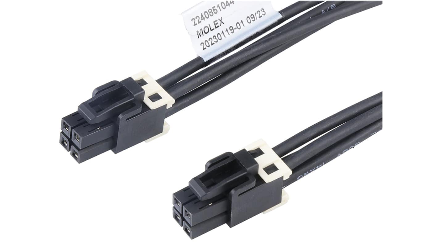 Molex 4 Way Female Crimped Terminal to 4 Way Female Crimped Terminal Wire to Board Cable Assembly, 150mm