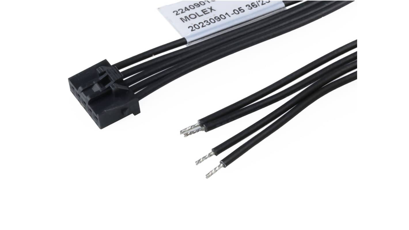 Molex 5 Way Female Crimped Terminal to 5 Way Male Pigtail Wire to Board Cable Assembly, 150mm