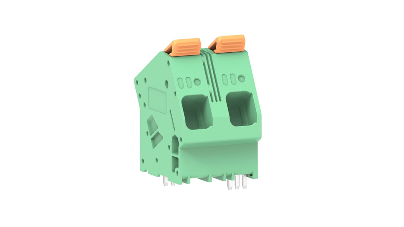 Molex 224934 Series PCB Terminal Block, 2-Contact, 15mm Pitch, PCB Mount, 1-Row, Through Hole Termination