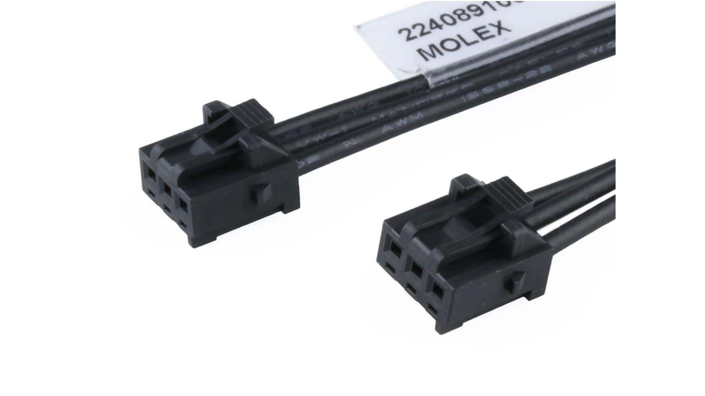 Molex 3 Way Female Crimped Terminal to 3 Way Female Crimped Terminal Wire to Board Cable Assembly, 150mm