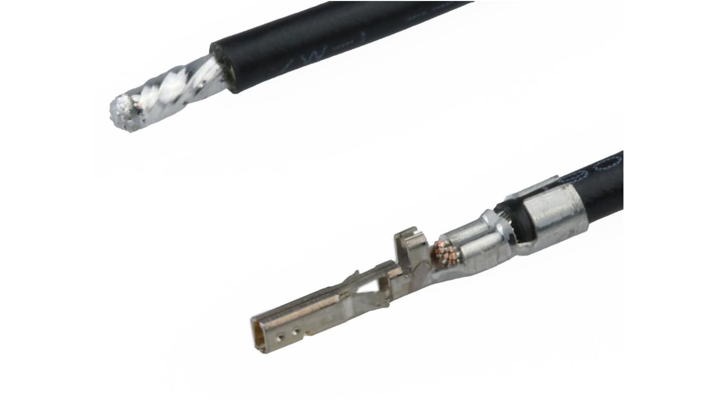 Molex Female Micro-Fit to Male Pigtail Pre-Crimped Lead, 300mm, 16AWG, Black