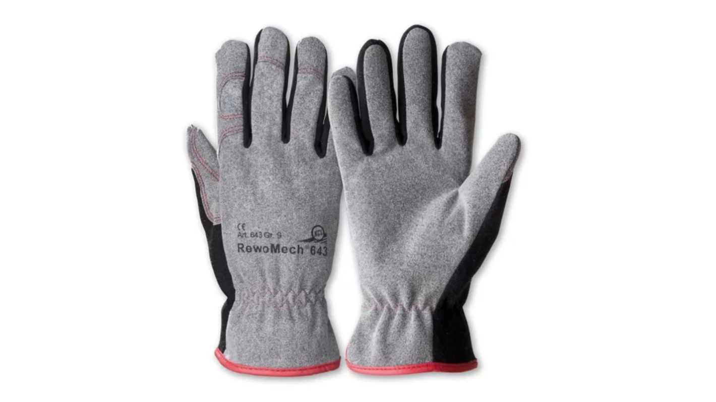 Honeywell Safety RewoMech Black/Grey Leather Mechanical Protection Work Gloves, Size 11