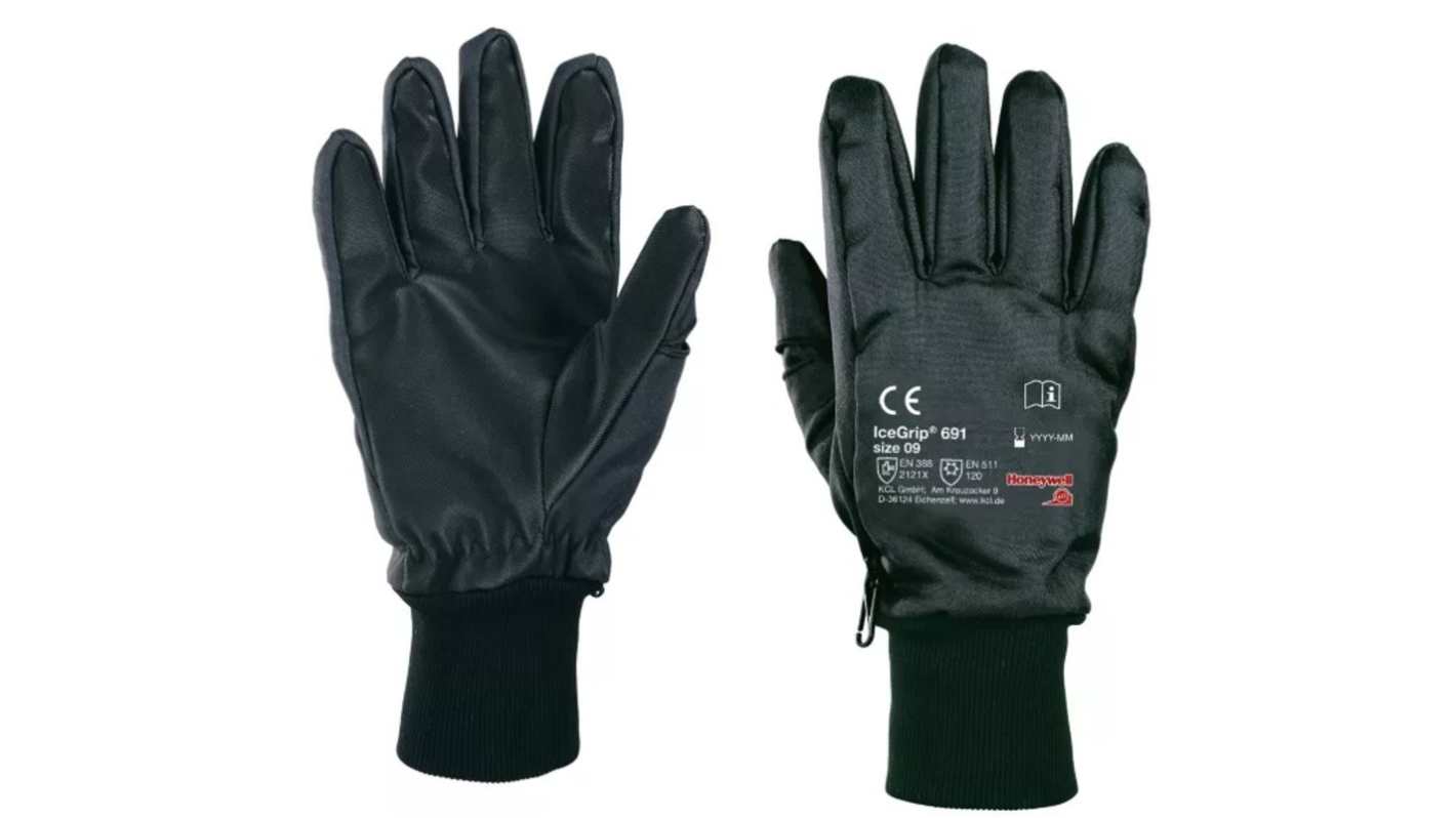 Honeywell Safety IceGrip Black/Blue Nylon, PVC Cold Resistant Work Gloves, Size 8