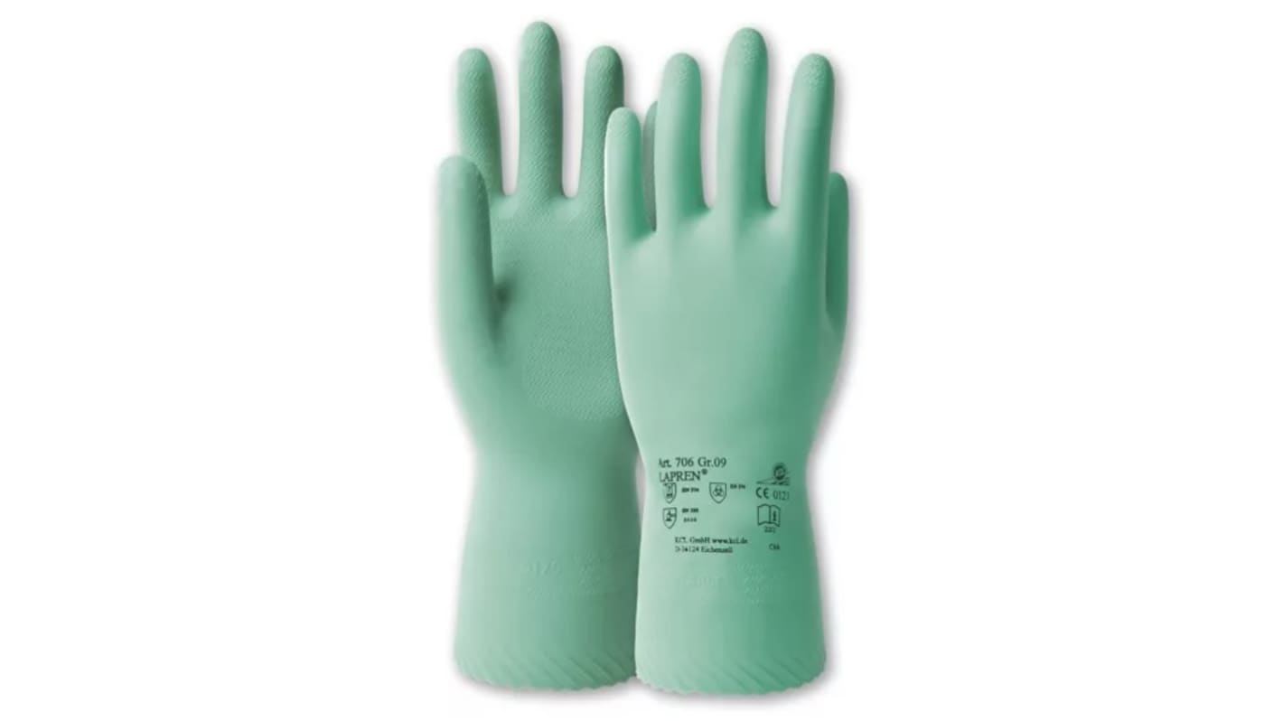 Honeywell Safety Lapren Green Chloroprene Chemical Resistant Work Gloves, Size 8