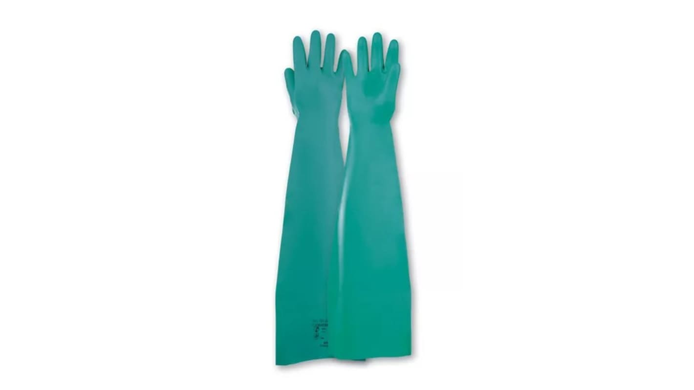Honeywell Safety Camatril Green Nitrile Chemical Resistant, General Purpose Work Gloves, Size 8