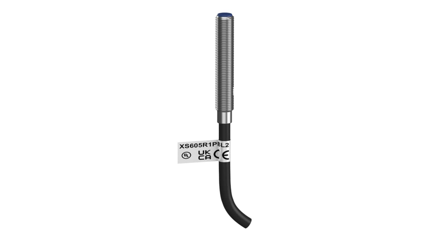 Telemecanique Sensors Inductive Smooth Barrel Inductive Proximity Sensor, M5, 0 → 2.5 mm Detection, PNP NC, 12