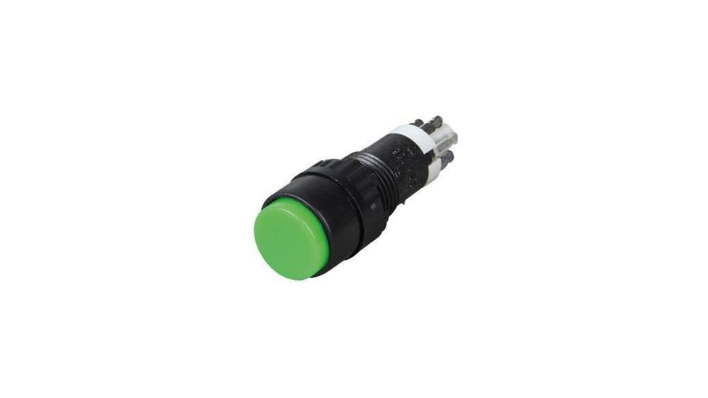 RAFI 1.15 Series Illuminated Push Button Switch, Momentary, Through Hole, 9.1mm Cutout, 1 NC + 1 NO, 24V, IP40